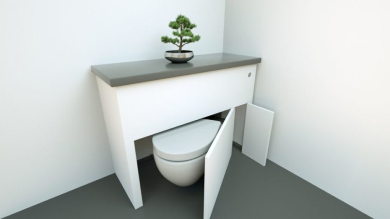 Hidealoo: A Retractable Toilet Seat Designed by Monty Ravenscroft