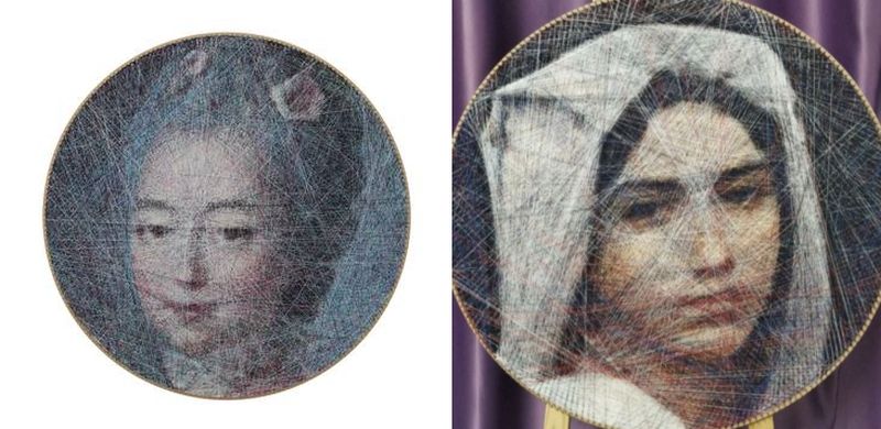 Lady recreates classic works of art with thread using mathematical algorithm