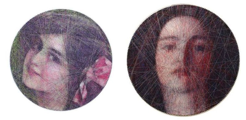 Lady recreates classic works of art with thread using mathematical algorithm
