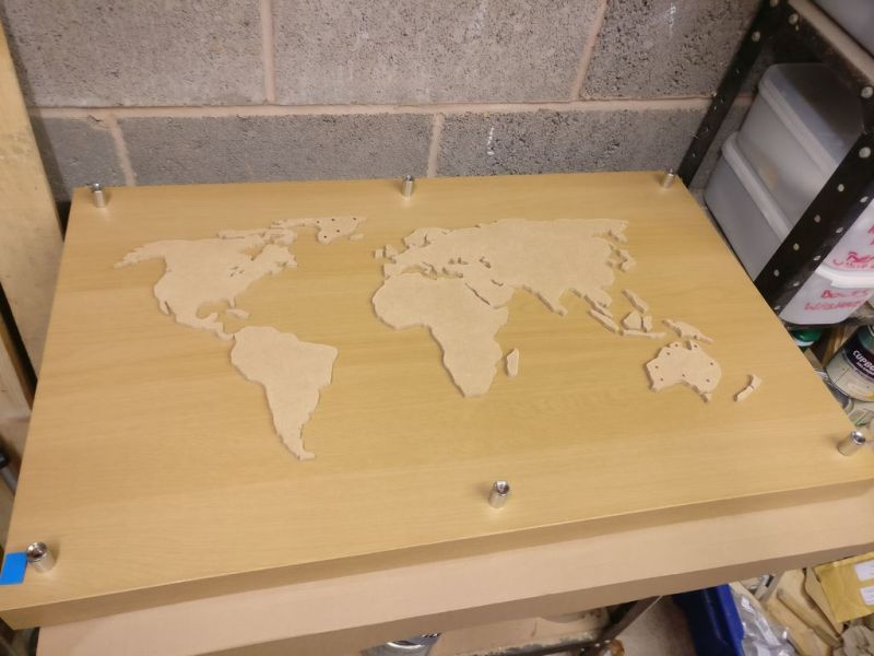 DIY Backlit World Map Coffee Table with Glass-top