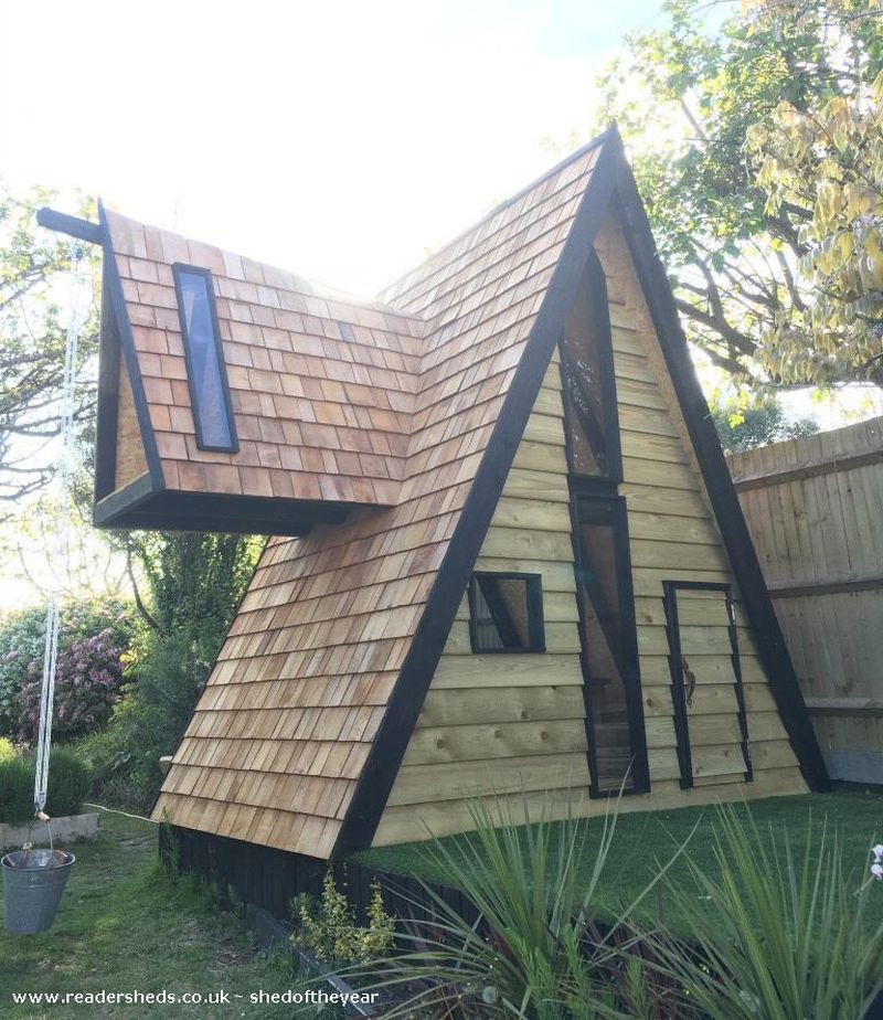 Woody Willow A-frame shed by Tom Prior - Shed of the Year competition