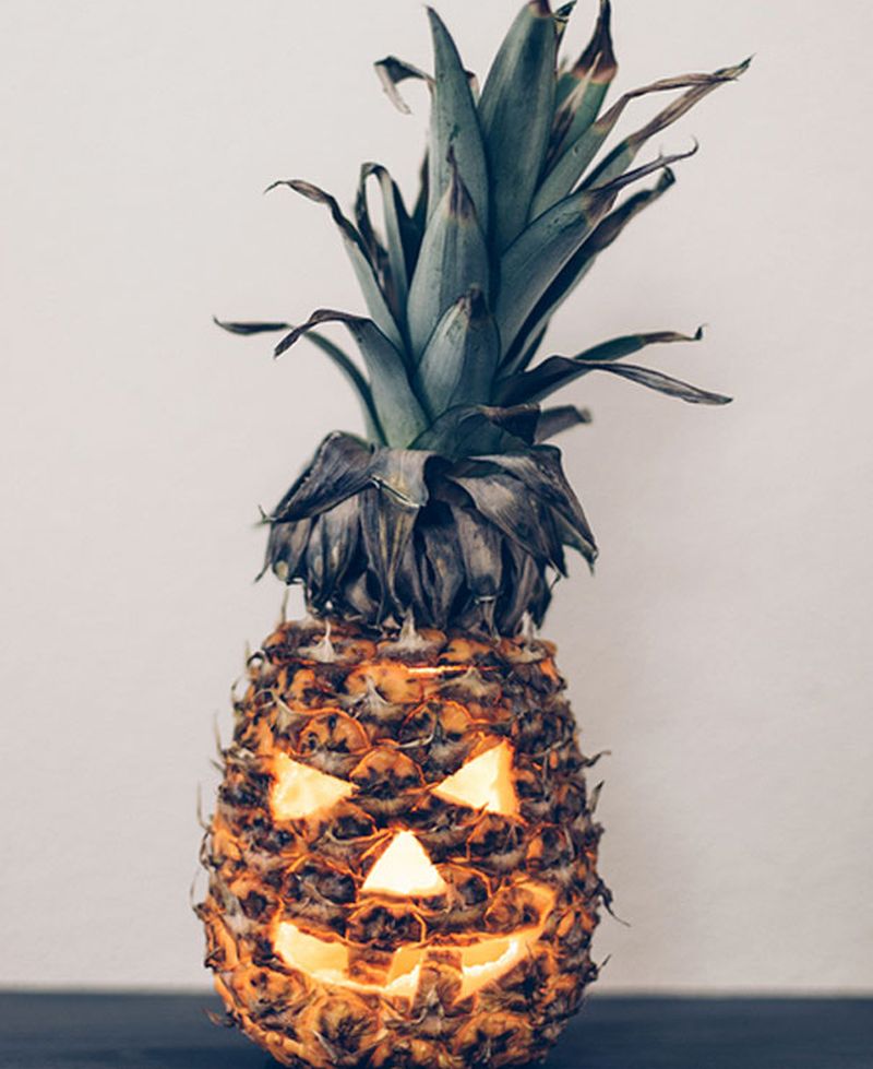 Swap Pumpkin Jack-o-lantern with Pineapples for This Year’s Halloween