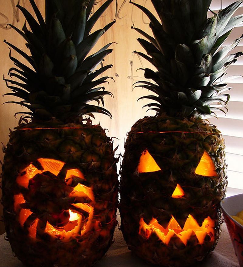 Swap Pumpkin Jack-o-lantern with Pineapples for This Year’s Halloween