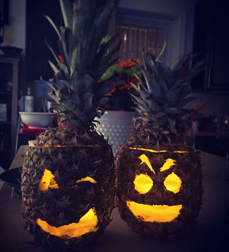 Swap Pumpkin Jack-o-lantern with Pineapples for This Year’s Halloween