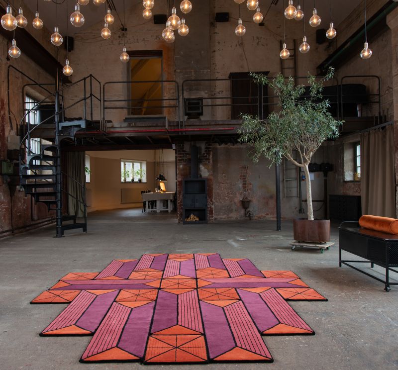 Astron Shape Shifting Rug Can be Arranged in Various Forms