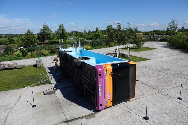Benedetto Bufalino Turns Retired City Bus into Swimming Pool 