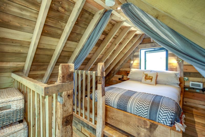 Cadwollen’s Treehouse is one of the vacation rentals available at the Squirrel's Nest Treehouse retreat located on a working family farm in Powys, Mid Wales, UK. 
