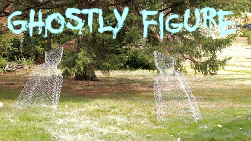 DIY Halloween Chicken Wire Ghost Figure