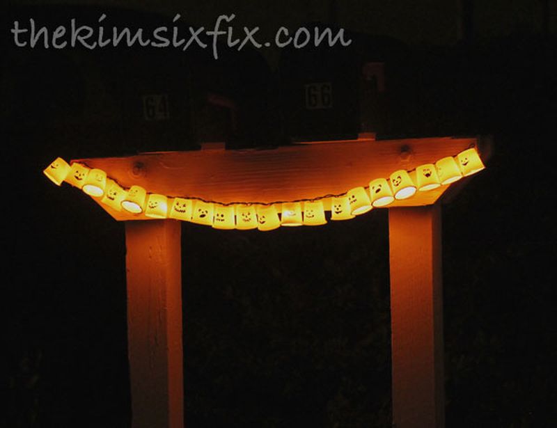 DIY papercup light string halloween 