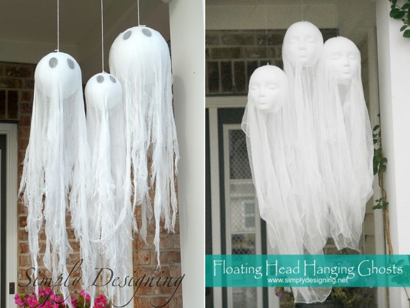 DIY floating ghosts for Halloween 