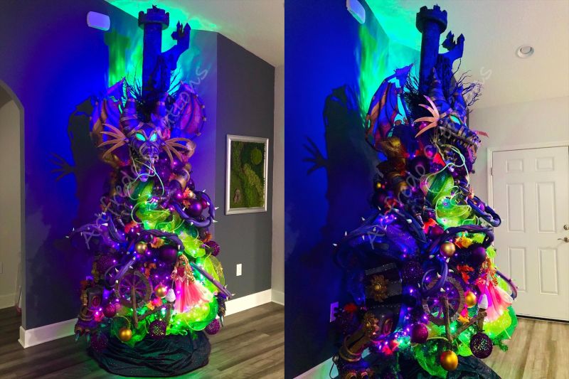 Disney Inspired Maleficent Halloween Tree by Alfredo Majuri Vargas