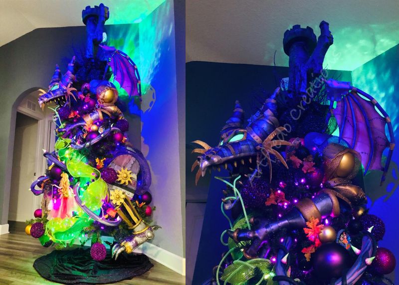 Disney Inspired Maleficent Halloween Tree by Alfredo Majuri Vargas