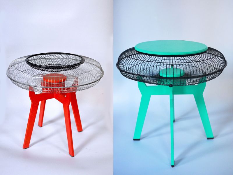 Fan guards Get New Life as Multi-functional Veta Side Tables