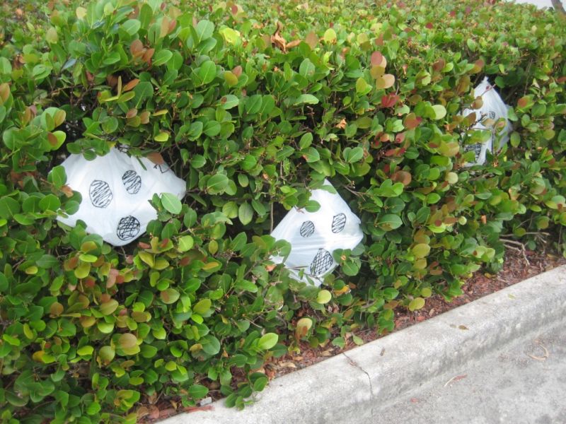 Recycled plastic bag Halloween ghost