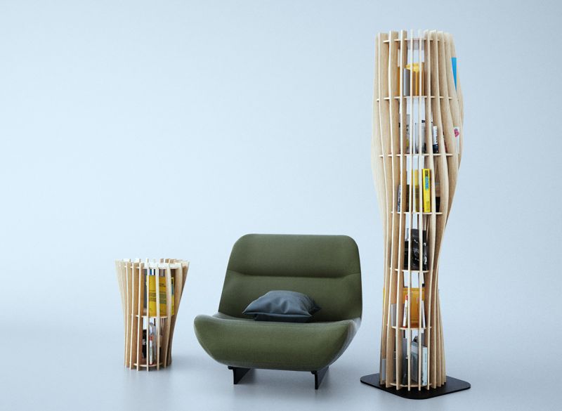 Rouah 200 Bookshelf by Alexandre Boucher is Ideal for Small Spaces 