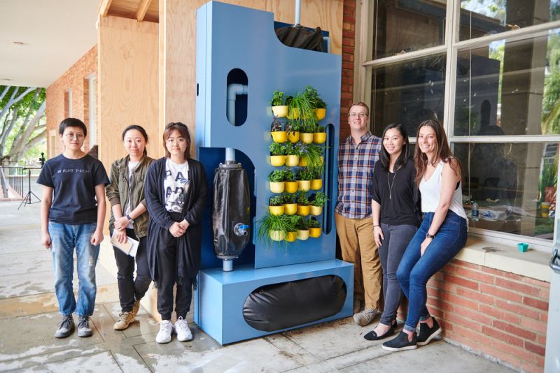 Succulent Wall Rainwater Storage System Doubles as Gardening Unit