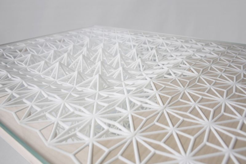 Star Coffee Table by Line Pierron Combines Wood and 3D Printed Nylon Elements 