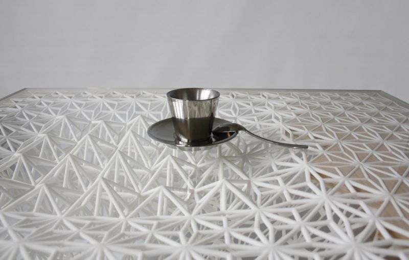 Star Coffee Table by Line Pierron Combines Wood and 3D Printed Nylon Elements 