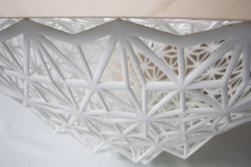 Star Coffee Table by Line Pierron Combines Wood and 3D Printed Nylon Elements 