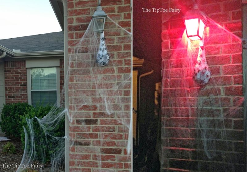 Spider egg sac for outdoor halloween decor 