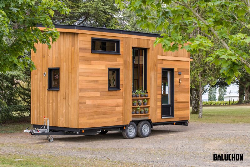 Baluchon Builds Astrild tiny house with Two Separate Loft Bedrooms 