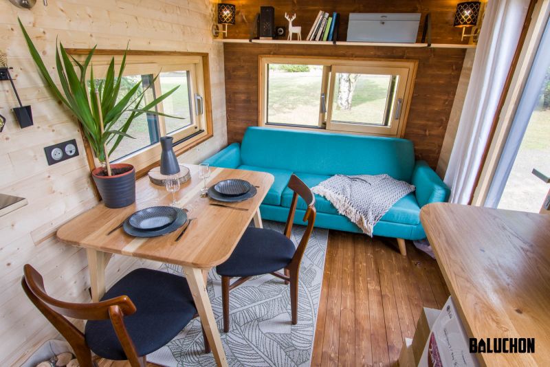 Baluchon Builds Astrild tiny house with Two Separate Loft Bedrooms 