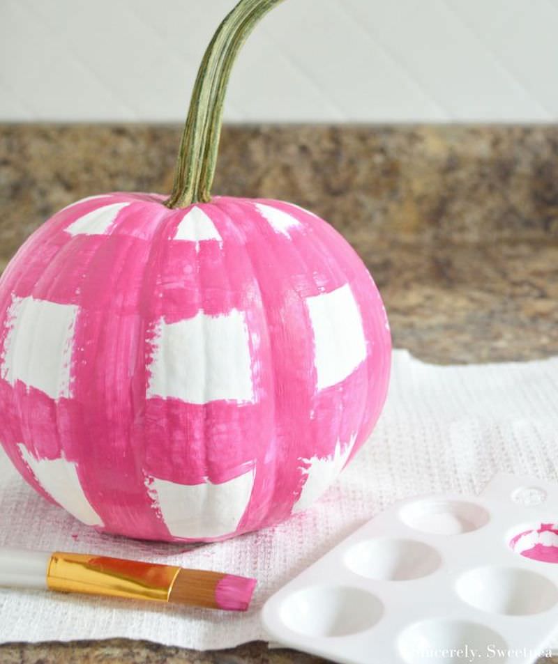 Brushstroke painted pumpkin