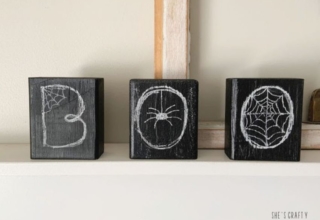 DIYer Shares Easiest Way to Make Halloween Chalkboard Signs