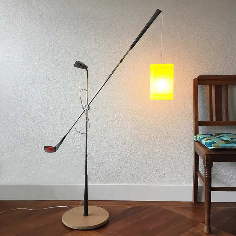 Gilbert de Rooij Upcycles Old Golf Clubs into Floor Lamp