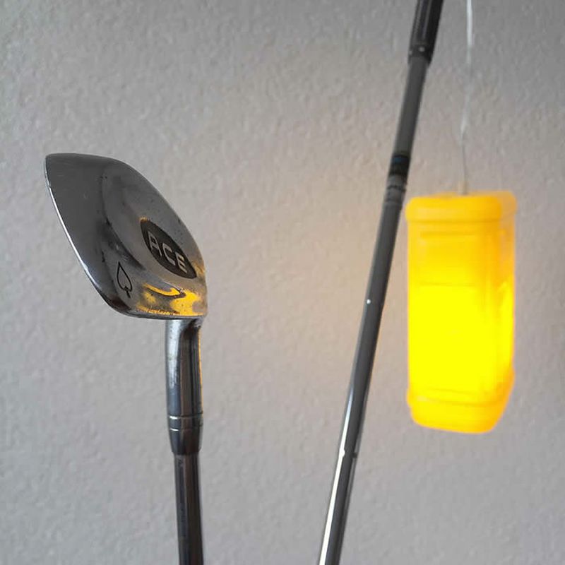 Gilbert de Rooij Upcycles Old Golf Clubs into Floor Lamp