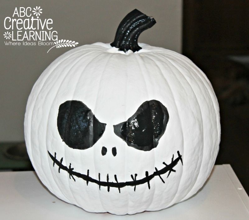 Jack Skellington pumpkin painting