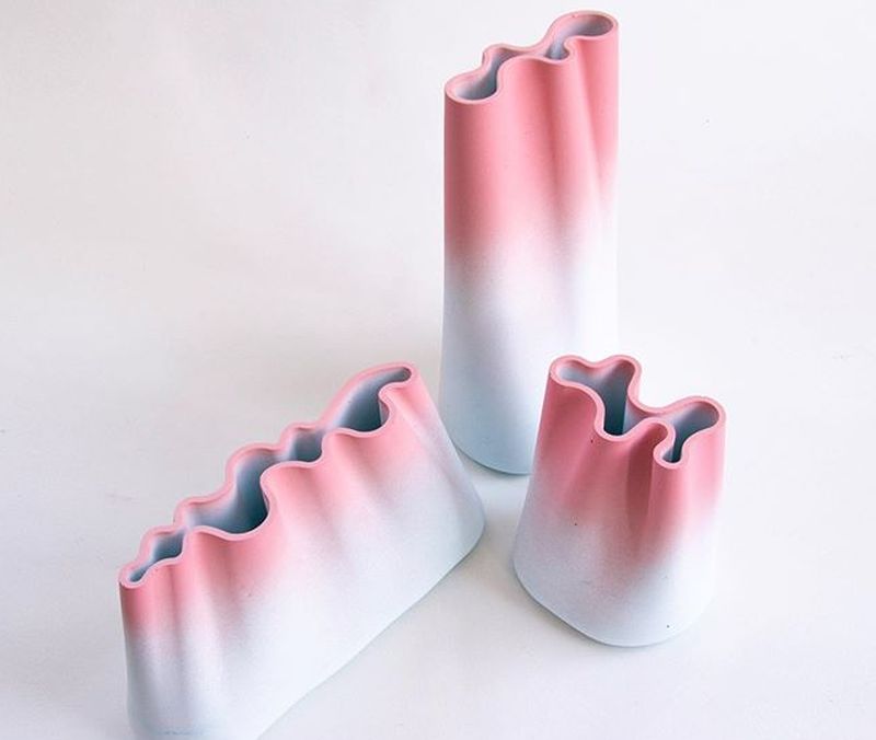 Jumony Tabletop Sculptures Highlight Elegant Volumes of Fabric Ruffles