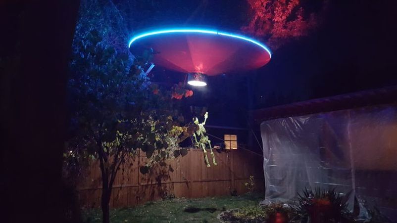 Man Builds Area 51 Halloween Display at His Home in Salt Lake City, Utah