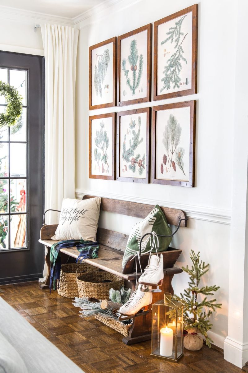 photo frames in the entryway