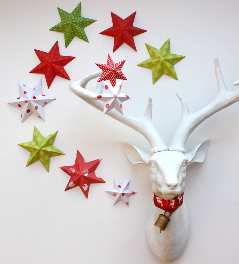 colorful starts for Christmas Wall Decoration 