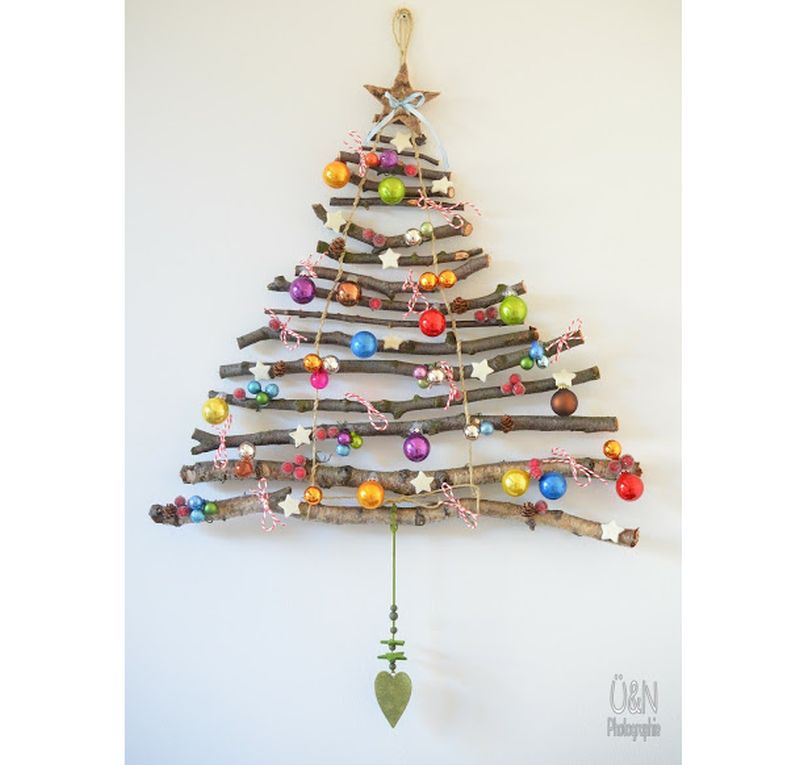 Wall hanging wooden Christmas trees 