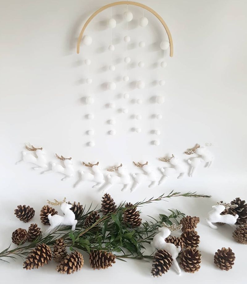 cotton ball christmas decor 