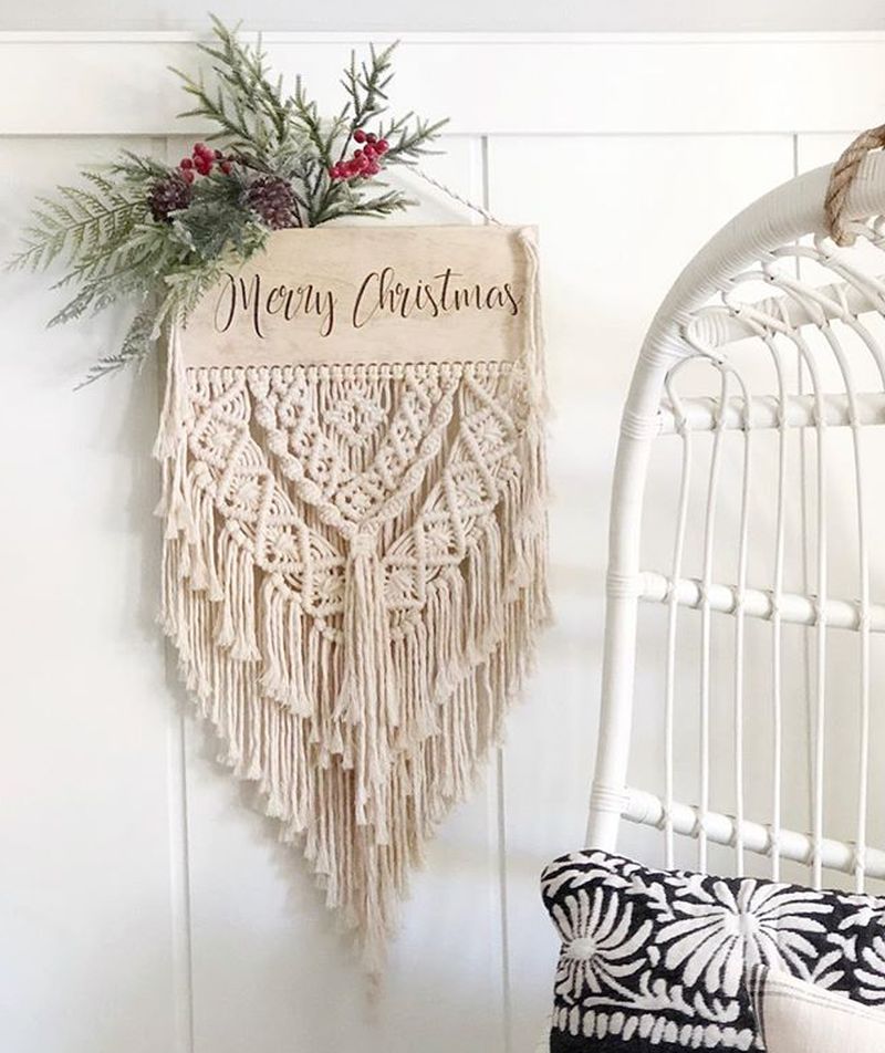 Macramé Christmas Wall Decoration 