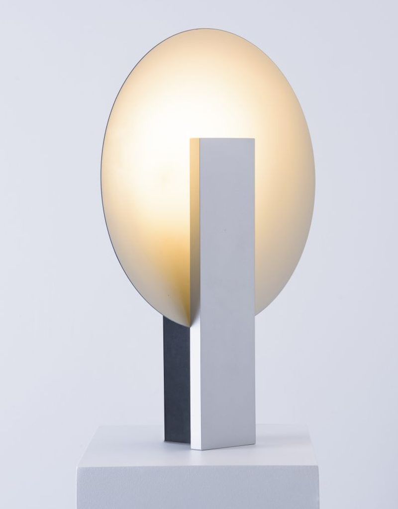 Classic Geometric Design of Orbe Table Lamp Provides Soft Illumination