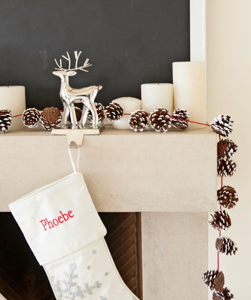 Fuss-Free Fireplace Mantel Decoration Ideas for Christmas