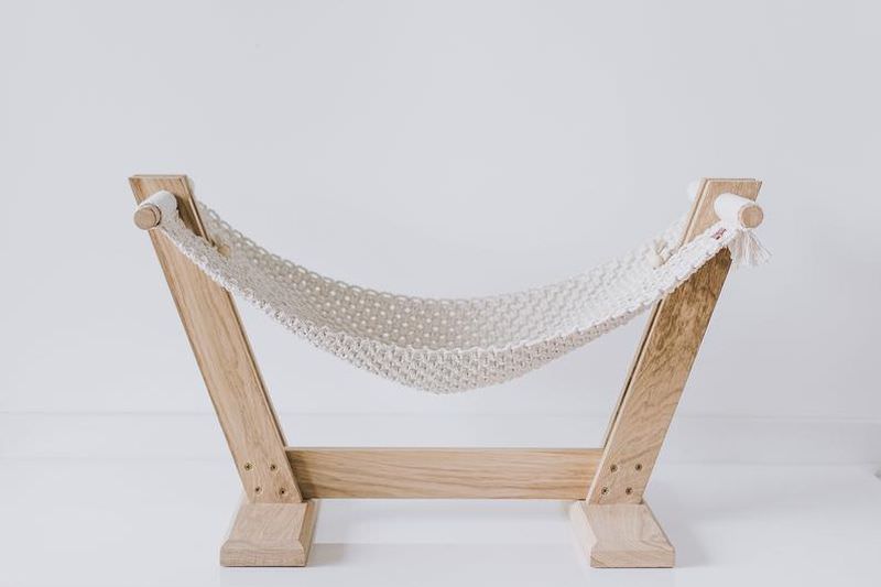 Handmade Eco-Friendly Macramé Cat Hammock Suitable for All Small Pets