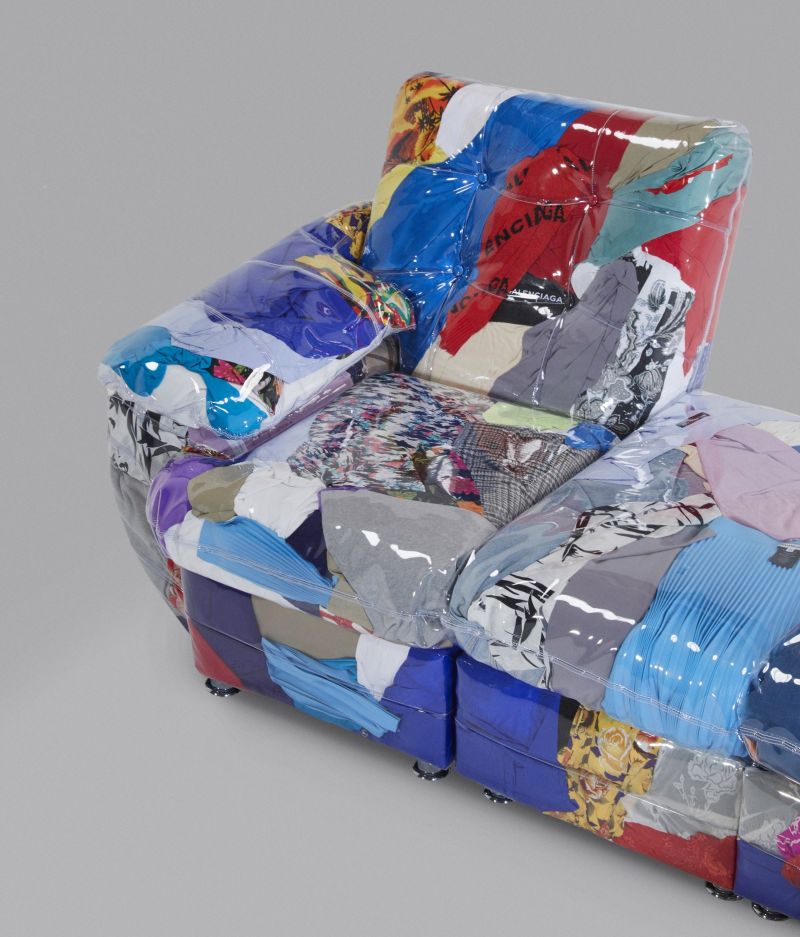 Harry Nuriev Creates The Balenciaga Sofa Out of Unused Clothes from the Brand