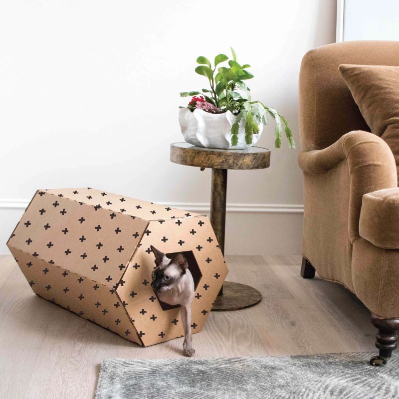 These DIY Cardboard Pet Homes in Unique Shapes will Suit any Interior Style