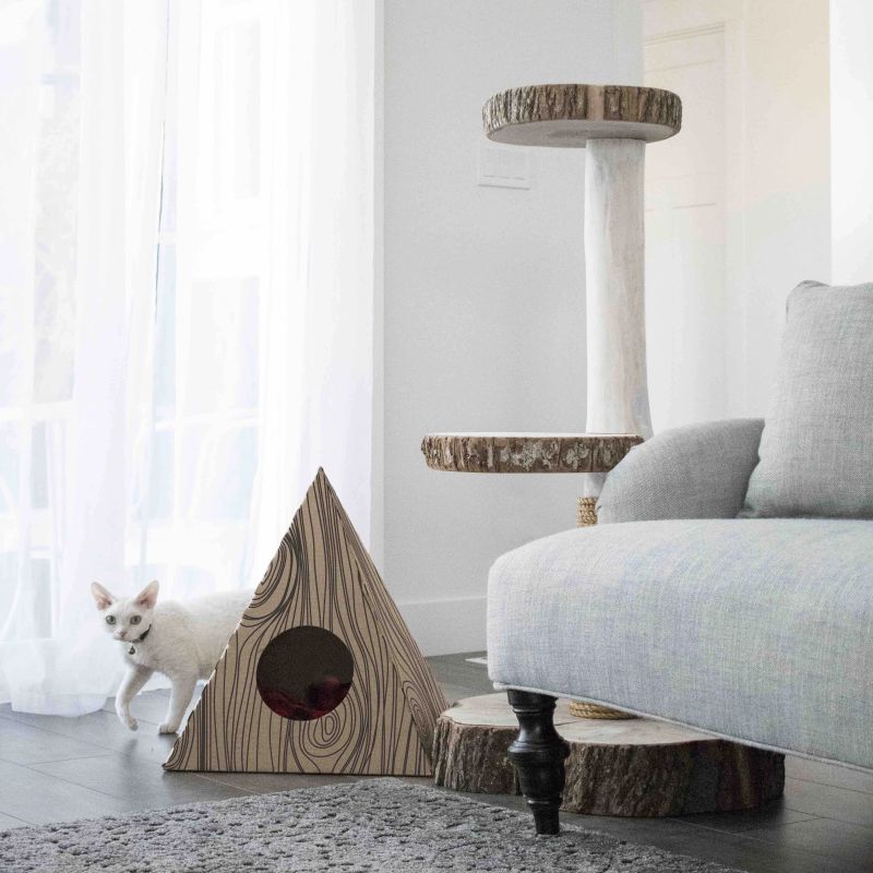 These DIY Cardboard Pet Homes in Unique Shapes will Suit any Interior Style