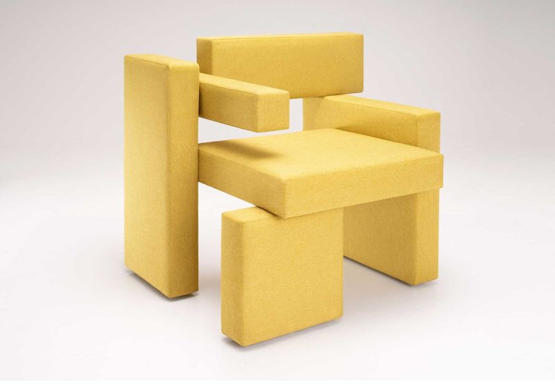 Yellow Brick Chair by Sivak & Partners Boasts Abstract Design 