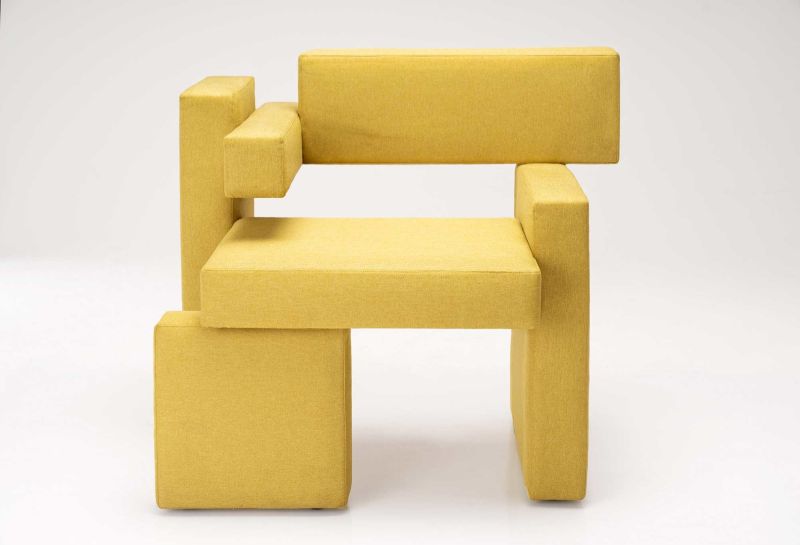 Yellow Brick Chair by Sivak & Partners Boasts Abstract Design 