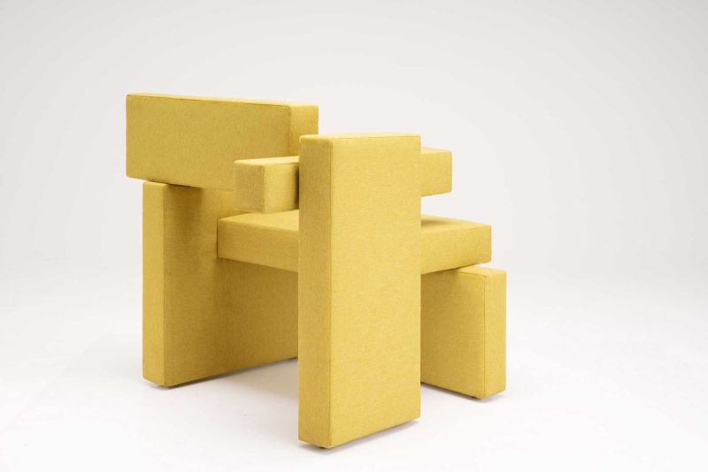 Yellow Brick Chair by Sivak & Partners Boasts Abstract Design 