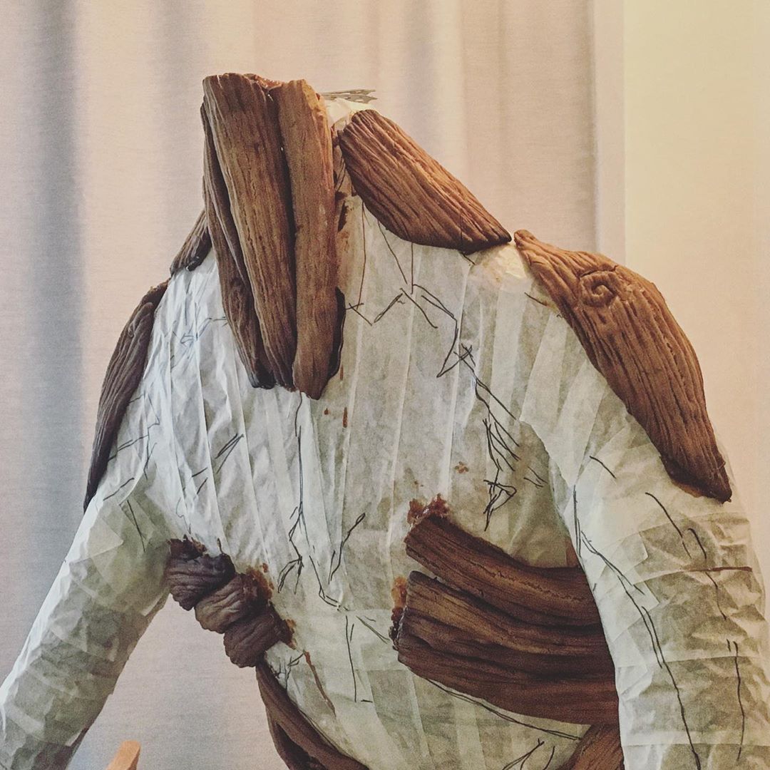 Caroline Eriksson Creates Groot Sculpture out of Gingerbread