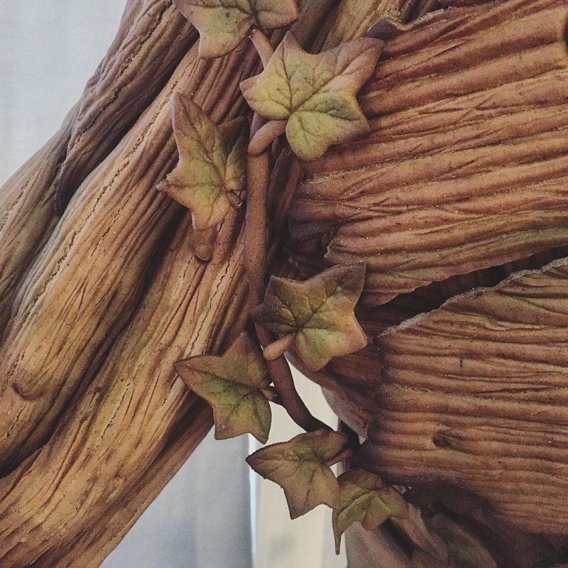 Caroline Eriksson Creates Groot Sculpture out of Gingerbread