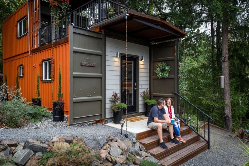 Couple Builds Amazing Two-Story Shipping Container Home for $80k